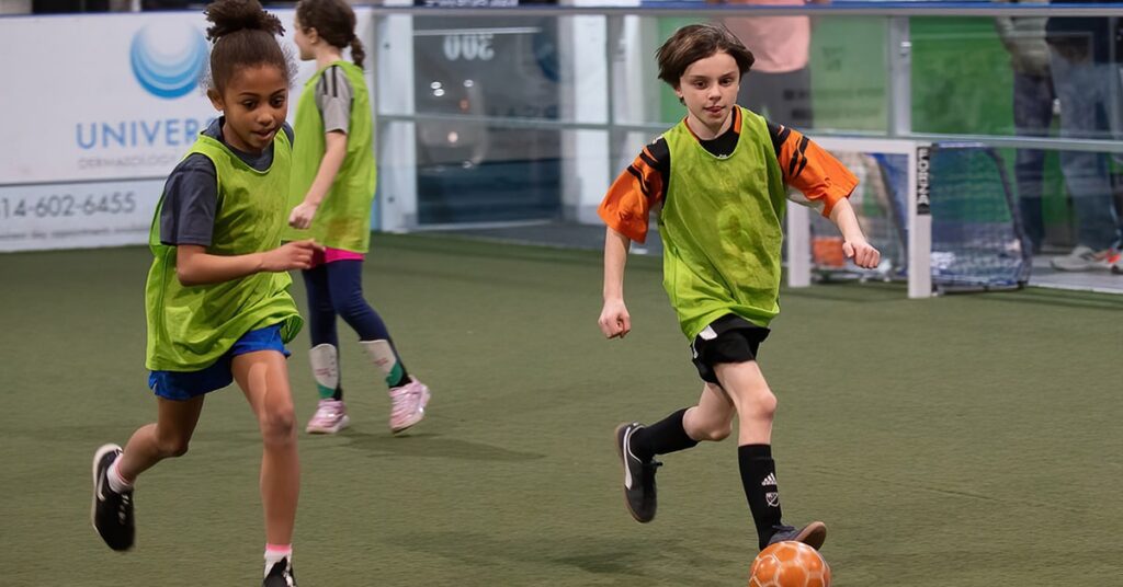 young soccer players in Locker Soccer School of Excellence