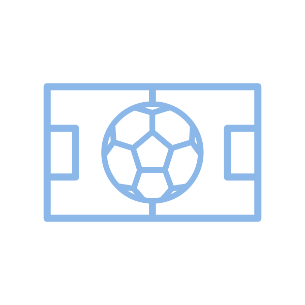One ball scrimmage icon for youth soccer gameplay