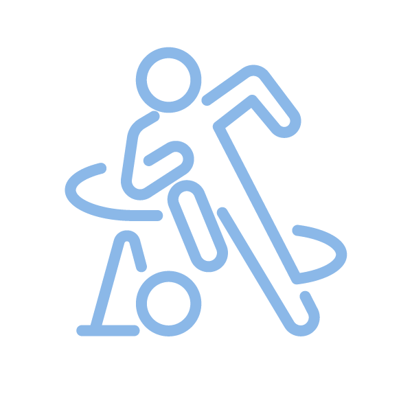 Technical skill training icon for youth soccer development
