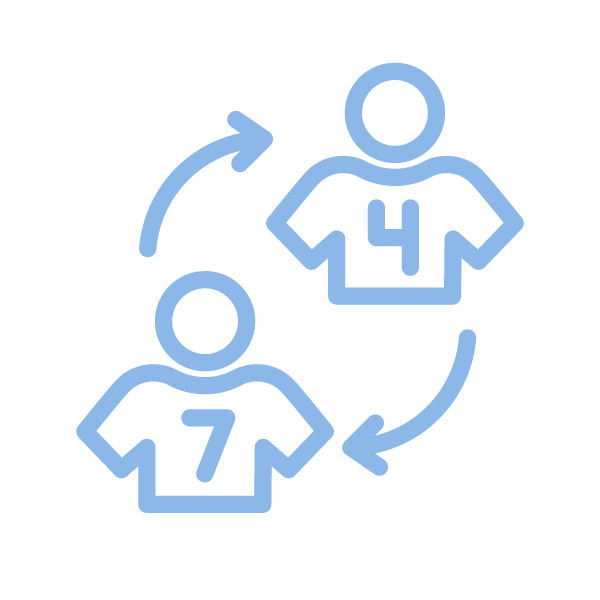 Competitive challenges icon for youth soccer skill development